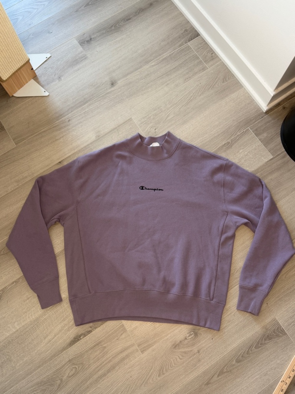 Champion Reverse Weave Mock Neck Pullover Dusty Purple Mauve Oversized XL